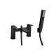 Chard Black Bath Shower Mixer c/w Hose and Handset